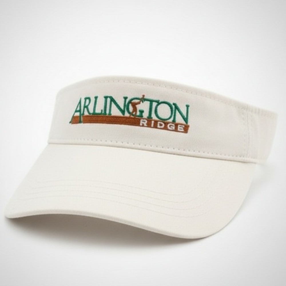Arlington Ridge Golf Visor White Adjustable‎ Cap America Country Club Hat